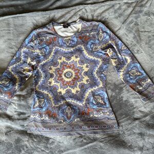 J. McLaughlin Multicolor Patterned Top